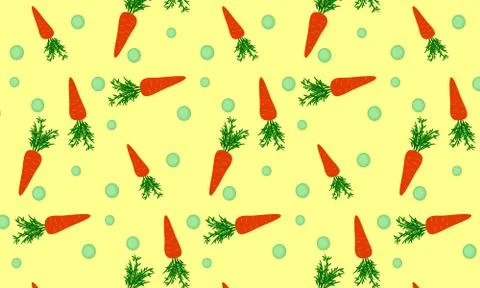 Seamless pattern of carrots Stock Illustration