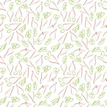 Seamless pattern with carrots. Stock Illustration
