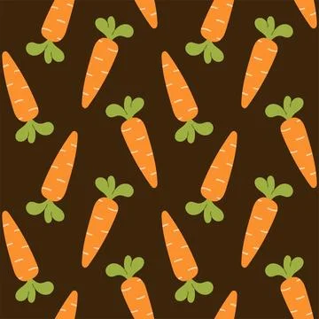 Seamless pattern with carrots Stock Illustration