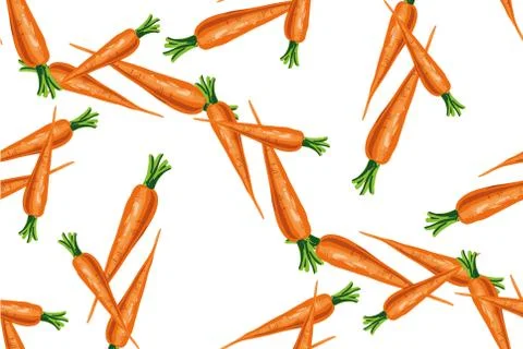 Seamless pattern with carrots. Vector illustration Stock Illustration