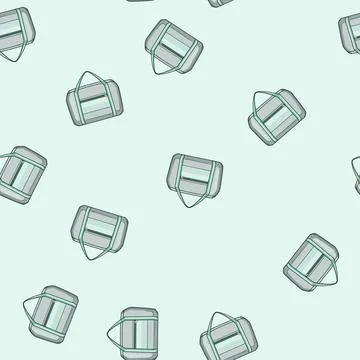 Seamless pattern Carry on bag ready for travel and gym 库存插图