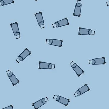 Seamless pattern carryon trolley bag cartoon vector Stock Illustration