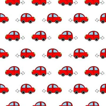 Seamless pattern with cars Stock-Illustration