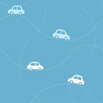 Seamless pattern with cars Stock Illustration