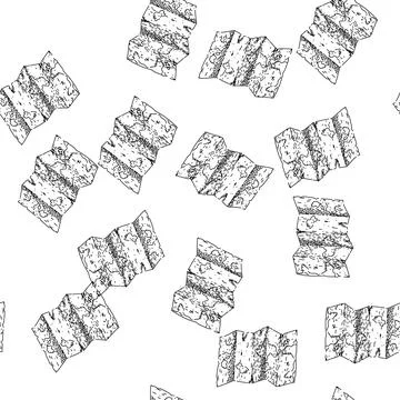 Seamless pattern cartography old map sketch hand drawn イラスト素材