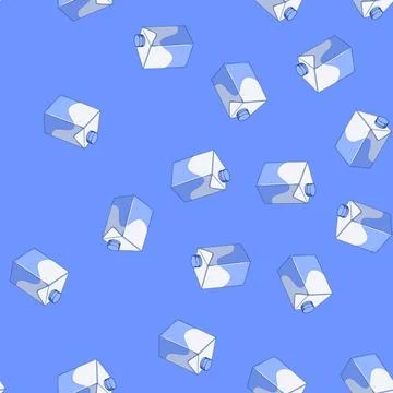 Seamless pattern carton milk box cartoon vector Stock Illustration