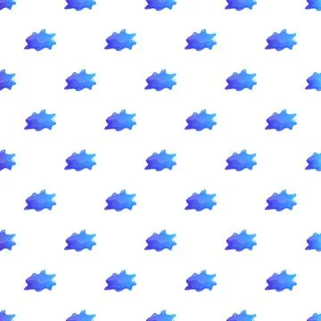 Seamless pattern with cartoon blue liquid blobs Stockillustratie