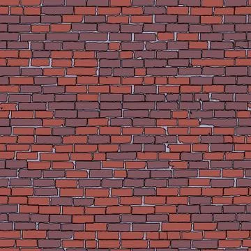 Seamless pattern with cartoon brick wall. 스톡 일러스트