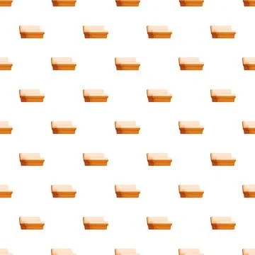 Seamless pattern with cartoon brown sofa furniture Stock Illustration