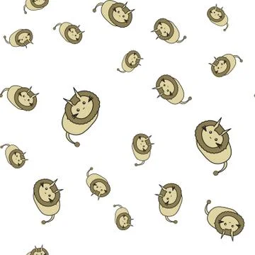 Seamless pattern of cartoon bunnies denoting zodiac signs. Stock Illustration