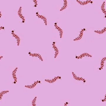 Seamless pattern cartoon caterpillar drawing with colorful striped pattern イラスト素材