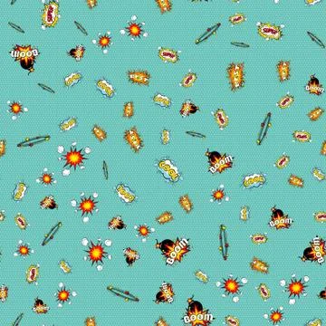 Seamless pattern cartoon comic super speech bubble labels with text, sexy open 스톡 일러스트