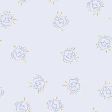 Seamless pattern cartoon explosion puff representing a comic book effect Stockillustratie