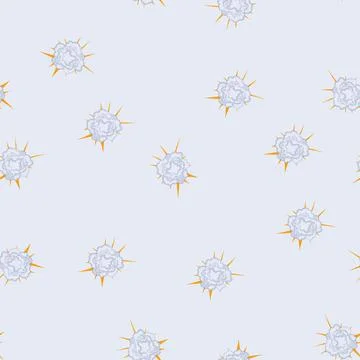 Seamless pattern cartoon explosion smoke cloud burst effect drawing Illustrazione stock
