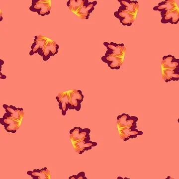 Seamless pattern cartoon explosion visual effect bursting with smoke concept イラスト素材