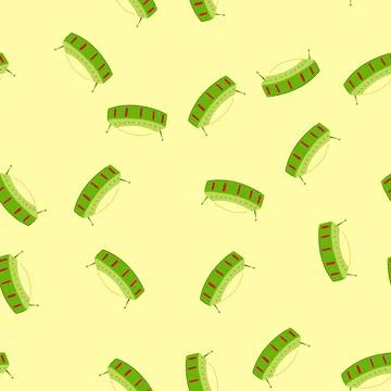 Seamless pattern cartoon flying saucer alien ship exploring outer space イラスト素材
