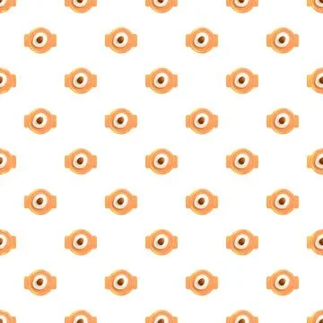 Seamless pattern with cartoon food eye shapes 스톡 일러스트