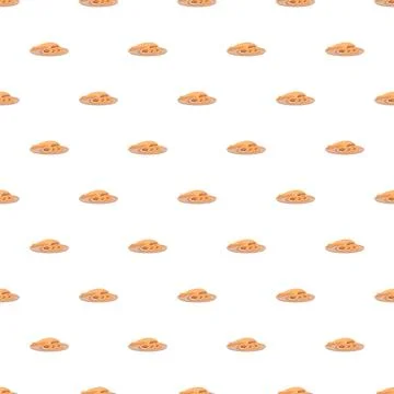 Seamless pattern with cartoon fried chicken pieces Stock Illustration