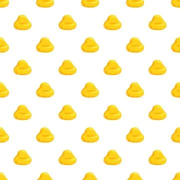 Seamless pattern with cartoon golden candy sweets 스톡 일러스트
