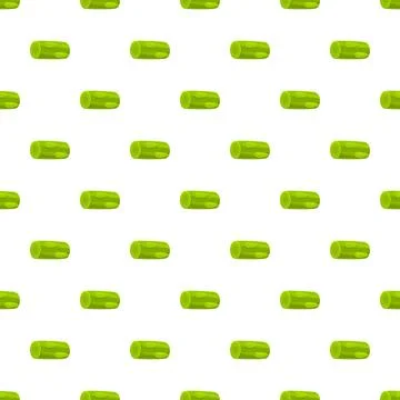 Seamless pattern with cartoon green vegetable segments Stock Illustration