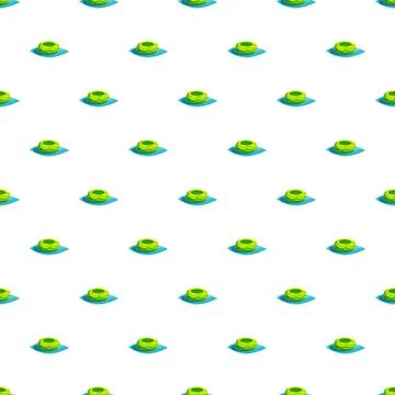 Seamless pattern with cartoon inflatable rings floating 스톡 일러스트