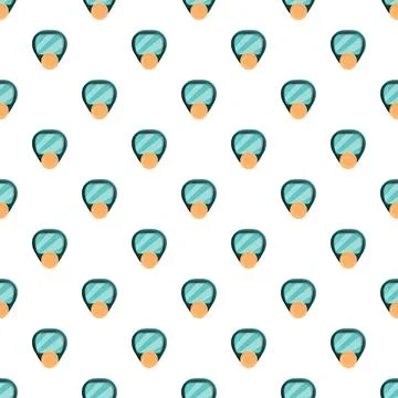 Seamless pattern with cartoon map marker symbol 库存插图