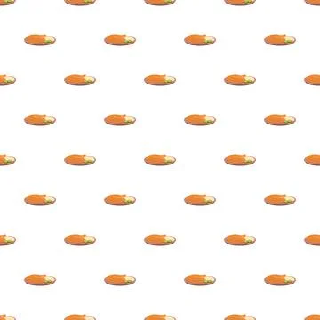 Seamless pattern with a cartoon meal plate イラスト素材
