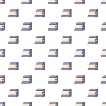 Seamless pattern with cartoon paper towel dispenser Stock Illustration