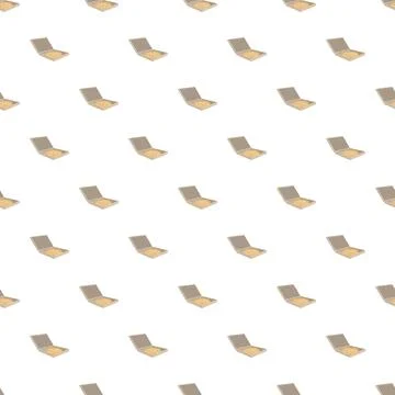 Seamless pattern with cartoon pizza in open box Stock Illustration
