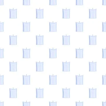 Seamless pattern with cartoon plastic liquid pouches Stock Illustration