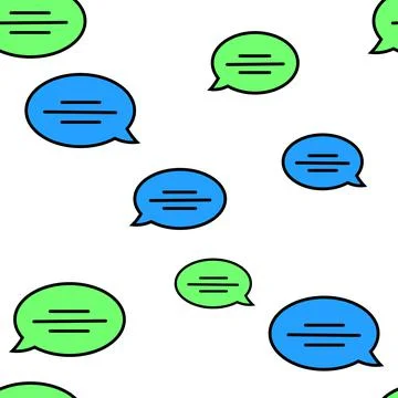 Seamless Pattern Cartoon Speech Bubbles Illustrazione stock