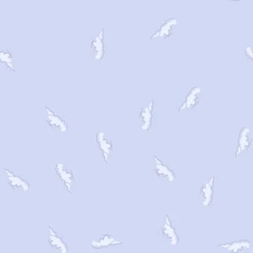 Seamless pattern cartoon speed cloud smoke movement isolated Stock Illustration