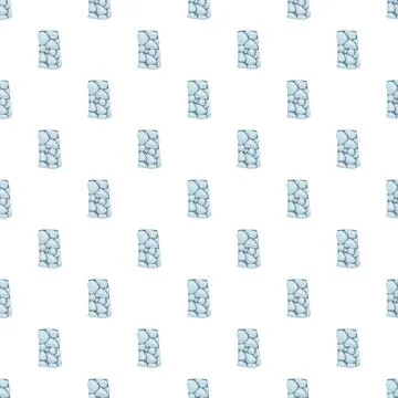 Seamless pattern with cartoon stone wall texture Illustrazione stock