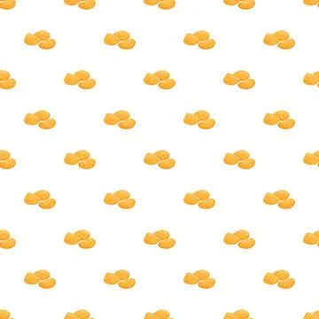 Seamless pattern with cartoon style potatoes Illustrazione stock