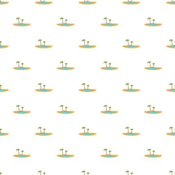Seamless pattern of cartoon tropical desert islands 스톡 일러스트