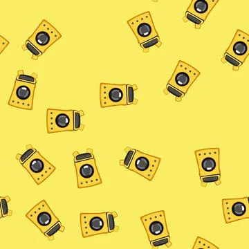 Seamless pattern case pet travel carrier cartoon vector Stock Illustration