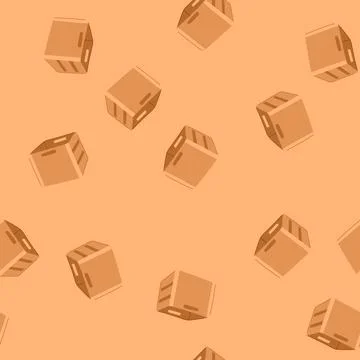 Seamless pattern case wooden crate cartoon vector イラスト素材