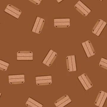 Seamless pattern case wooden crate cartoon vector Stock Illustration