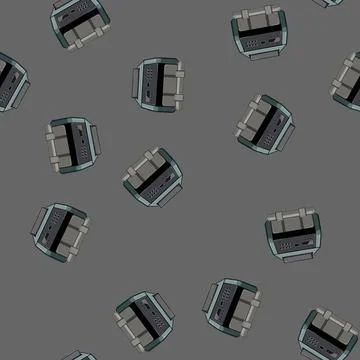 Seamless pattern cash counter machine cartoon vector 库存插图
