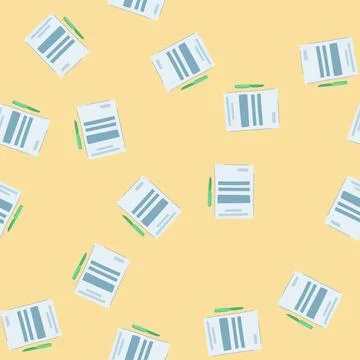 Seamless pattern cash financial statement cartoon vector Stock Illustration