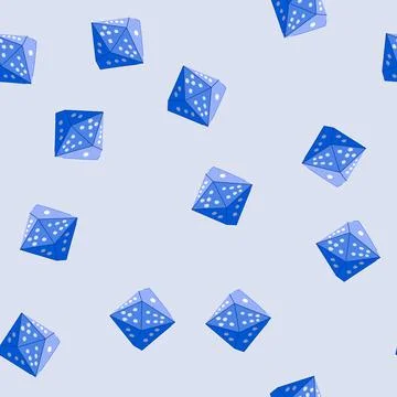 Seamless pattern casino dice cartoon vector Stock Illustration