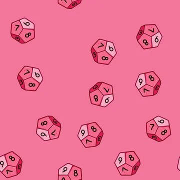 Seamless pattern casino dice cartoon vector Illustrazione stock