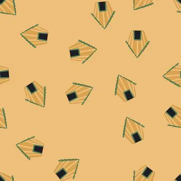 Seamless pattern cat dog house cartoon vector 库存插图