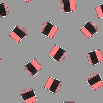 Seamless pattern cat pet travel carrier cartoon vector Illustrazione stock