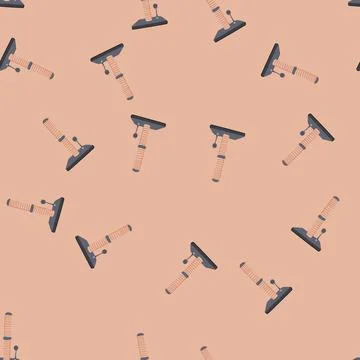Seamless pattern cat scratching post with toy providing pet comfort Stock Illustration