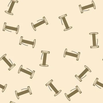 Seamless pattern Cat scratching post with ball toy platform Stock Illustration