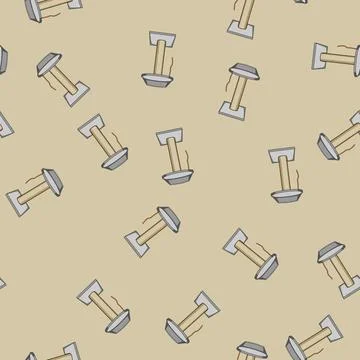Seamless pattern Cat scratching post helping feline scratch and play 库存插图