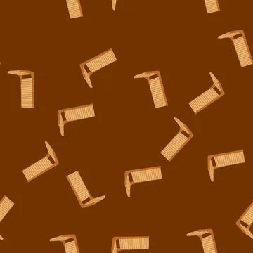 Seamless pattern cat scratching post helping feline health and behavior 库存插图