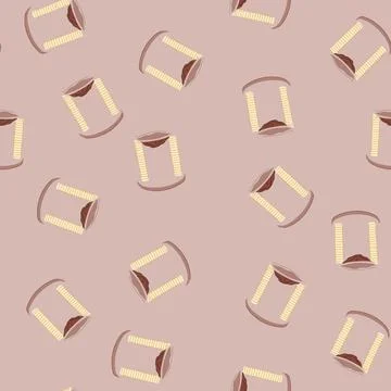 Seamless pattern cat scratching post providing climbing and resting space 库存插图