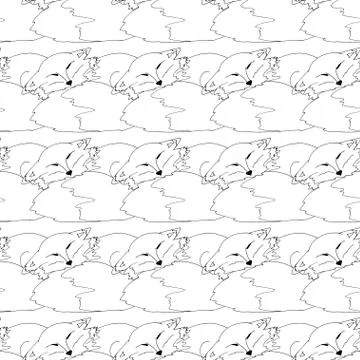 Seamless pattern of cats Illustrazione stock